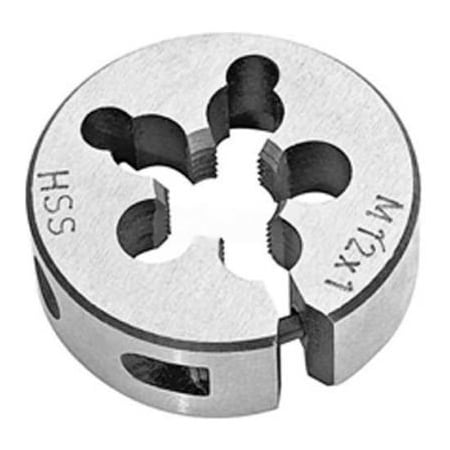 Toolmex M12x1.0 HSS, Import Round Adjustable Die, Metric, Left Hand, 1" OD 5-809-190